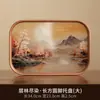 Bandeja de Té de Cristal para Uso Doméstico, Pequeña Bandeja para Preparar Té para Sala de Estar u Oficina, Bandeja para Servir Té, Bandeja de Té para Juego de Té Kung Fu