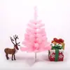 Enfeites de Mesa para Árvore de Natal Árvore de Natal Rosa Pequena Fofa de PVC Dourado/Vermelho/Branco/Azul/Rosa