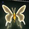 Luz LED Dinámica Brillante de Mariposa Luz Decorativa Navideña Forma de Mariposa Transparente Luz para Exteriores a Prueba de Lluvia Luz para Insectos