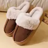 Chinelos de Algodão para Casa Transfronteiriços para Homens, Quentes para Interior e Exterior com Solas Antiderrapantes, Chinelos de Algodão Quentes e Espessos para Mulheres, Chinelos de Algodão para Outono e Inverno