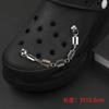 Hebilla de zapato transfronteriza con diseño de calavera de perla, estilo punk, accesorios de cadena para zapatos de cueva, accesorios de bricolaje, cadena para zapatos de hip-hop.