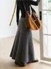 2026 Nueva Falda de Otoño para Mujer de Cintura Alta Adelgazante Corte A, Elegante y Versátil Falda Bodycon de Longitud Media