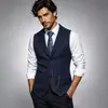 Chaleco Casual de Cuello en V para Hombre con Patrón Espiga Tweed Vintage para Otoño/Invierno Talla Europea de Amazon Transfronterizo