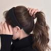 Diadema de ala ancha de felpa de lana de otoño e invierno para mujer, horquilla de champú a presión para el cabello, diadema de alta gama de estilo extranjero, accesorios para el cabello con parte superior craneal alta