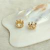 Paquete de oro de 14K color que retiene el color corona de circonitas cuentas de agujero grande diy accesorios de joyería hechos a mano sombrero anillo cuentas espaciadoras material para abalorios