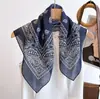 Bufanda cuadrada pequeña de algodón y lino 50*50 fresca transpirable con estampado de flor de anacardo suave artística decorativa bufanda pequeña de seda al por mayor