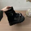 Sandálias da Moda de Uma Tira com Salto Escondido de 8cm, Estilo Romano, Sola Grossa, Biqueira Aberta, Botas Vazadas