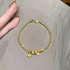Pulseira Anel Corrente Corrente de Trevo de Quatro Folhas Estilo Chinês Novo Estilo do Livro Vermelho Pequeno para Mulheres, Pulseira Pulseira de Luxo Acessível Retrô de Alta Qualidade