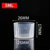 Taza medidora de 30 ml 50 ml alta transparente de PP taza medidora pequeña con escala taza para cebo con tapa laboratorio taza medidora de 100 ml