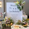 Decoraciones de primer cumpleaños estilo coreano para niños y niñas, decoración de ambiente universal, accesorios para ceremonia de cumpleaños infantil, tablero KT de cumpleaños