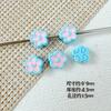 Color Macarrón Estilo Caramelo Cuchara Flor Pintura para Hornear Aleación DIY Cadena para Teléfono Móvil con Cuentas Collar Accesorios para el Cabello