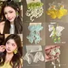 Pendientes de borlas con cuentas para vacaciones junto al mar, para mujer, de principios de primavera, con cara dulce Mori, pequeños pendientes, únicos y hermosos, con colores contrastantes.