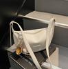 Bolsa Cruzada Simple para Viajes de Negocios de Comercio Exterior para Mujer 2025 Nueva Bolso de Hombro Casual de Cuero Encerado Bolso de Albóndiga de Gama Alta