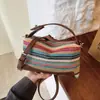 Bolso de Estilo Casual y Relajado de Shuai Mi 2026 Nuevo Bolso de Hombro Tejido de Paja para Vacaciones de Verano en la Playa