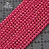 Hemoglobina de Paloma Cuentas Pequeñas Cortadas Hilo Largo Corindón Rojo Facetado Birmano Cuentas Cuerda para la Muñeca DIY Collar para la Clavícula Mayoreo