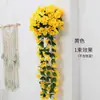 Flores Falsas de Plástico al por Mayor Transfronterizas Flores de Hortensia enredaderas de Seda Decoración para Sala de Estar Interior Muebles Colgantes de Pared Simulados de Violeta
