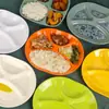 Vajilla de melamina para restaurantes, plato de cuatro compartimentos para comedores, plato rápido específico para escuelas, plato dividido, plato para dietas