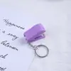 Chaveiro Cor Macaron Estudante Criativo Grampeador Desenho Animado Fofo Mini Grampeador Pingente Conveniente para Chaveiro