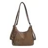 Bolso de Axila de Alta Gama de Gran Capacidad para Mujer 2025 Nuevo Invierno Moda Retro Bolso de Hombro Único Bolso Multifuncional de Nicho