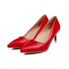 Zapatos de mujer británicos de boca poco profunda con punta de charol, tacón alto, de una sola capa, zapatos profesionales elegantes franceses para mujer, tallas 31-48, zapatos de comercio exterior