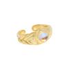 284 Diseño de Nicho de Lujo Ligero Estilo Coreano INS Texturas Irregulares de Piedra Lunar Microincrustada Clip para Oreja Plata Esterlina S925 Mujeres