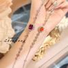 Pulsera de Acero Inoxidable con Hilo de Color Mágico Seiko Broca de Alto Carbono Rosa Seco Lujo Ligero Gama Alta Nido de Pájaro Che Fanta Pulsera con Taladro para Mujer