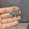 Celebridad de Internet de Corea del Sur Mismo colgante de lazo de perla plateada Zapatos con Joyas Corazón de la Dama de las Flores Decoración de Zapatos de Ballet de Alta Gama