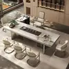 Nueva Mesa de Té de Pizarra Estilo Chino, Juego de Mesa y Sillas de Té para Sala de Estar y Balcón, Mesa de Té Simple para Oficina, Mesa de Té Integrada para Uso Doméstico