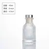 50ml Frasco de Aromaterapia Romano Frasco Difusor de Vidro Frasco de Reposição de Óleo Essencial de Perfume Frasco Vazio de Aromaterapia Frasco de Aromaterapia com Listras Verticais
