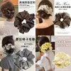 Diadema de lazo de encaje de moda, banda para el cabello extragrande estilo coreano, delicado patrón floral, perfecta para crear un peinado de moño