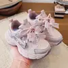 Zapatos Deportivos Infantiles Zapatos Tipo Papá para Niñas Primavera y Otoño Nuevos Zapatos Casuales Dulces Suela Ligera y Suave Zapatos para Correr para Niñas Pequeñas
