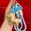 Acessórios de Chaveiro Princesa Dourada do Ano do Cavalo Ouro Puro 999 Fique Rico Instantaneamente Pingente de Bolsa Venda por Atacado em Estoque