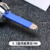 Novo Modelo de Bordado para Tatuagem Barreira de Couro Azul com 18 Agulhas para Sobrancelhas de Linha Selvagem, Lâmina de Agulha Curva para Sobrancelhas com Efeito Penugem, Bordado para Tatuagem com 18 Agulhas