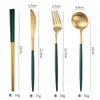 Talheres portugueses de aço inoxidável 304 para uso transfronteiriço, faca, garfo e colher, conjunto de quatro peças, colher de café, pauzinhos, presente, conjunto para comida ocidental