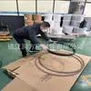 Fornecimento de anel grande de fibra de carbono preenchido com PTFE, anel grande de PTFE, anel grande moldado em PTFE