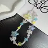 Cadena para Teléfono Móvil con Colgante de Cámara Ccd, Pulsera de Campanilla de Viento Estrella Colorida Estilo Ins para Niñas, Accesorio de Cadena Corta de Cuentas Hecha a Mano