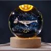 Luminária de mesa criativa de bola de cristal esculpida em 3D, enfeites de mesa, atacado de fábrica, decorações de cabeceira para comércio transfronteiriço
