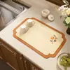 Tapete Escurridor para Encimera de Cocina, Tapete para Té, Posavasos Absorbente, Tapete Antideslizante para Lavabo, Tapete para Mesa de Café, Tapete para Grifo, Tapete para Comedor
