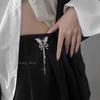 Cool Sa Nuevo Broche de Circonita con Borla de Mariposa para Mujer Exquisito de Alta Gama Ins Sentido del Diseño Nicho Accesorios Corsage para Traje