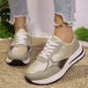 Zapatos Casuales Versátiles de Mujer de Talla Grande Transfronterizos 2024 Nuevos de Primavera y Otoño Transfronterizos Planos Moda para Mujer Zapatos con Cordones para Mujer Venta al por Mayor