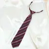 Gravata Estilo Preppy Uniforme Estudantil Estilo Japonês Listrado jk/dk Grátis Camisa Vermelha Cinza Azul Acessórios de Uniforme Masculino e Feminino