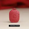 Pendente Coração do Sutra de Ouro Roxo de Alto Teor de Cinábrio Atacado Lidai Pingente para Joias DIY