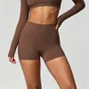 Conjunto de yoga ajustado sin espalda transfronterizo europeo y americano, ropa de fitness de secado rápido, pantalones cortos deportivos de manga corta para correr al aire libre y pantalones de yoga