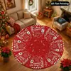 Promoção Quente Tapete Redondo do Papai Noel Decoração de Cena de Festival Interna Externa Tapete de Chão Etiquetagem Amazon Transfronteiriça Dropshipping