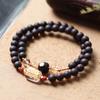 Pulsera de Fragancia Guofeng Jiangzhen con Pixiu Rosa Wen Jugando Cuentas de Buda para Hombres y Mujeres Pulsera de Doble Círculo DIY Avanzada Ceremonia de Boutique
