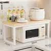 Estante de Almacenamiento de Cocina Estante de Almacenamiento de Múltiples Niveles Encimera Multifuncional Estante de Almacenamiento para Microondas y Olla Arrocera de Cocina