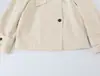 Abrigo Holgado de Color Sólido para Mujer Estilo Europeo y Americano, Nuevo Otoño 2026, con Cuello de Solapa 6441