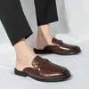 Mocasines de cuero sin cordones para hombre, zapatos casuales transpirables, zapatos de cuero sin cordones para hombre, zapatos de cuero casuales, zapatos de conducción de talla grande para hombre