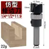 Cabezal de corte para fresado de madera de 6.35 mm con rodamiento, cortador recto, cortador recto de imitación, cortador de fresado, fresa para madera, máquina ranuradora de gongs
