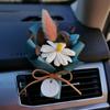 Flor seca flor real salida de aire para coche mini ramo flor eterna decoración flor seca regalo de mano regalo de cumpleaños mayoreo